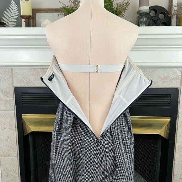 J.Crew Fit and Flare Strapless Mini Dress with Tight Spots Pattern - Picture 7 of 12